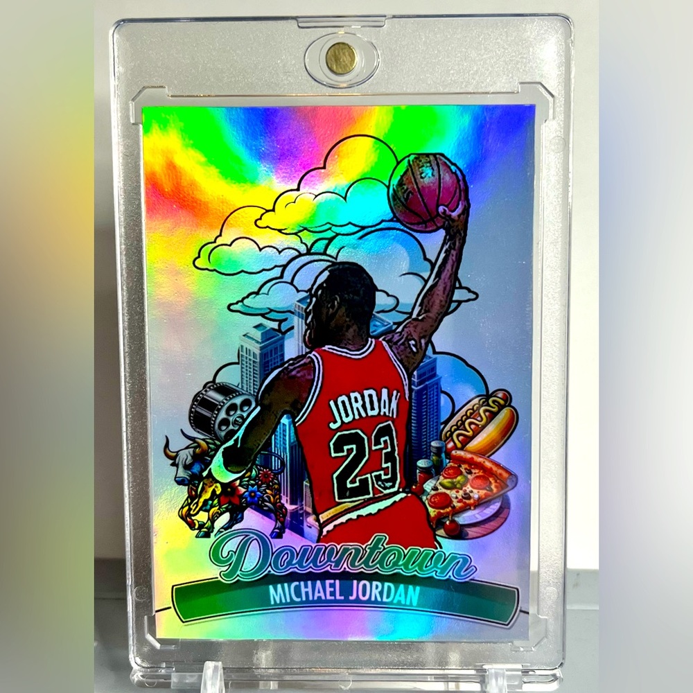 2025 Rare Michael Jordan Downtown Custom Holographic Card SP Holo Chicago Bulls